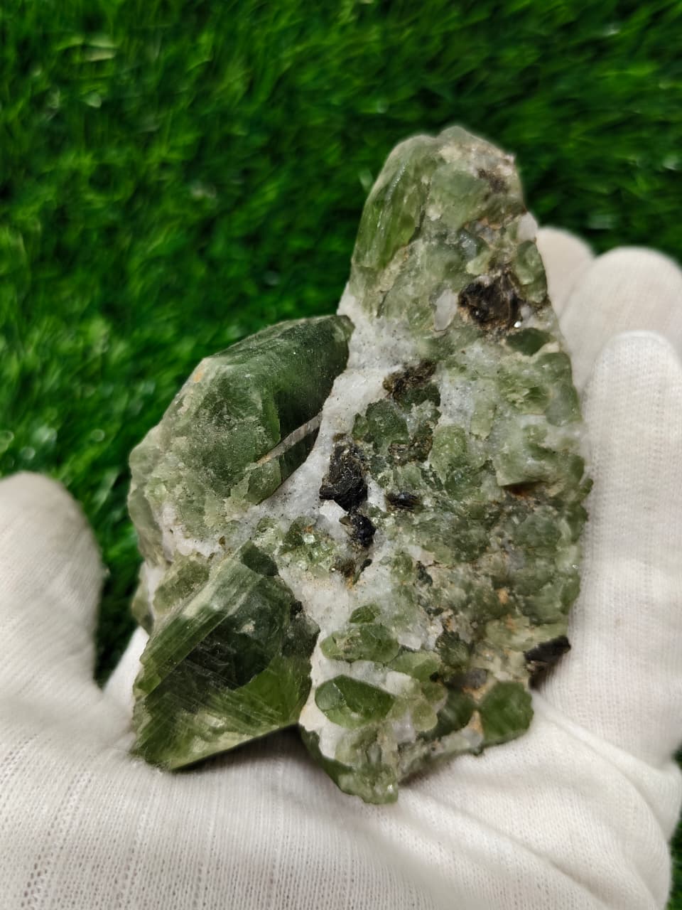 Pargasite Crystals in Matrix